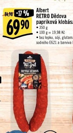 Dědova klobása papriková Albert Retro