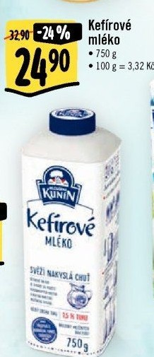 Kefírové mléko Kunín