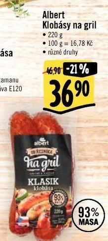 Klobásy Od řezníka na gril Albert