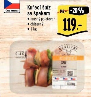 Kuřecí špíz se špekem Od řezníka na gril Albert