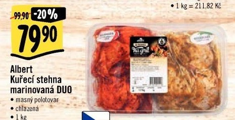 Kuřecí stehna marinovaná Duo Od řezníka na gril Albert