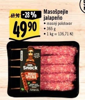 Masošpejle jalapeňo Láďa Grileman Kostelecké uzeniny