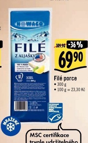 Rybí filé mražené Nowaco