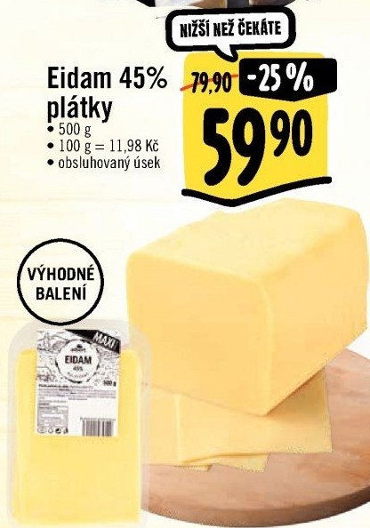 Sýr Eidam 45% Albert