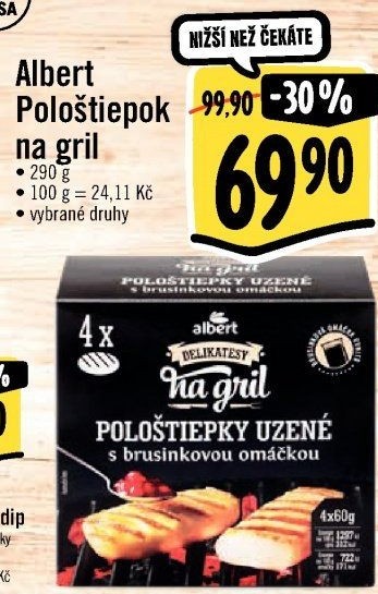 Sýr Pološtiepok na gril Delikatesy na gril Albert
