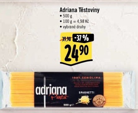 Těstoviny semolinové Adriana