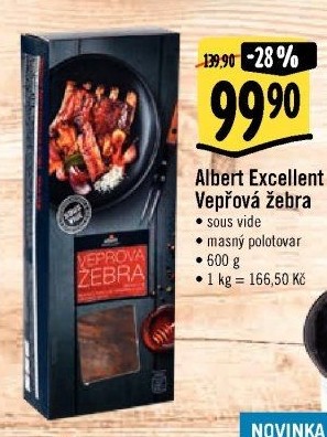 Vepřová žebra Sous vide Albert Excellent