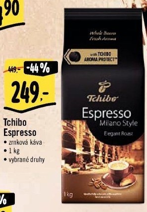 Zrnkové kávy Tchibo Espresso