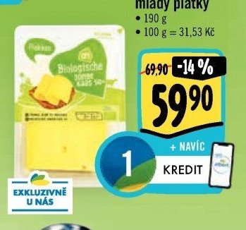 Bio Sýr polotvrdý mladý plátky