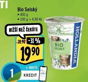 Bílý jogurt selský bio Hollandia