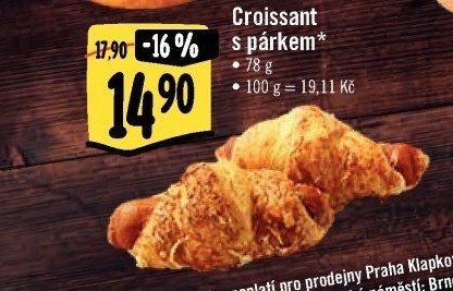 Croissant s párkem