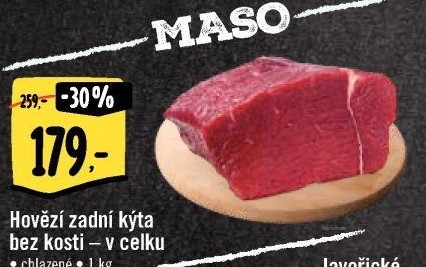 Hovězí kýta zadní bez kosti