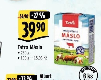 Máslo Tatra