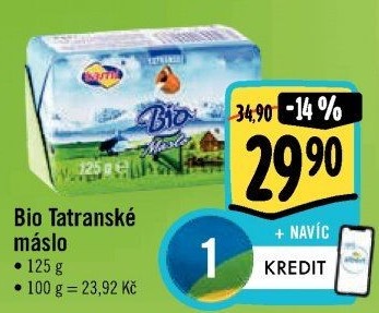 Máslo Tatranské bio Tami