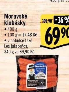 Moravské klobásky Láďa Grileman Kostelecké uzeniny