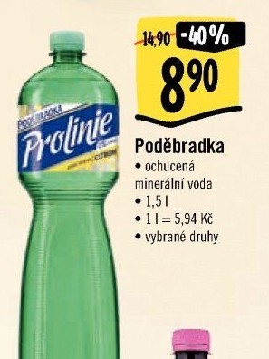 Ochucená voda Poděbradka