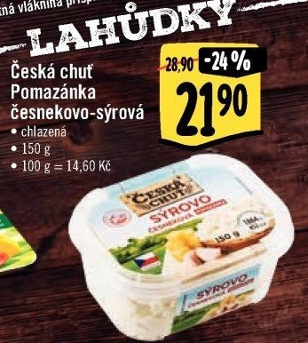 Pomazánka česnekovo-sýrová Česká chuť