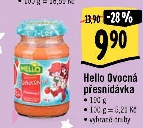 Přesnídávka ovocná Hello