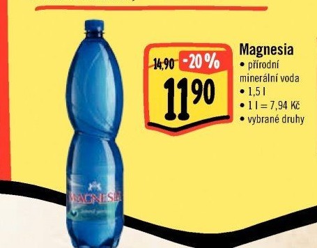 Přírodní voda Magnesia