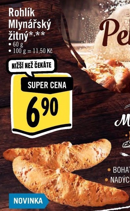 Rohlík Mlynářský žitný Albert