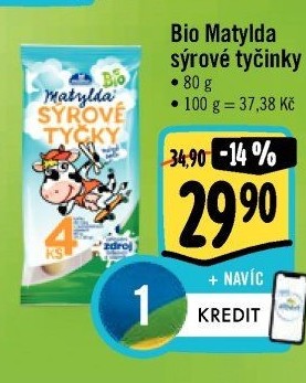 Sýrové tyčky bio Matylda Milko