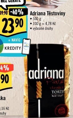 Těstoviny semolinové Adriana