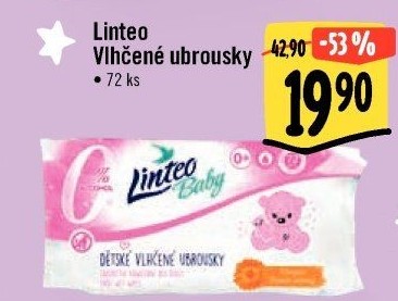 Vlhčené ubrousky dětské Linteo Baby