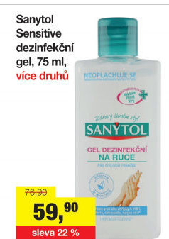 Dezinfekční gel na ruce Sanytol