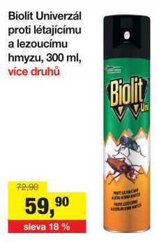 Přípravek proti létajícímu a lezoucímu hmyzu sprej Biolit