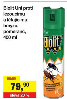 Přípravek proti létajícímu a lezoucímu hmyzu sprej Biolit