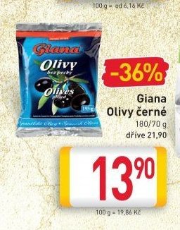 Giana Olivy černé 180/70 g