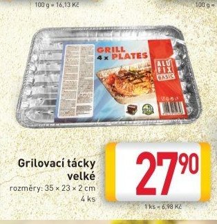 Grilovací tácky velké 4 ks