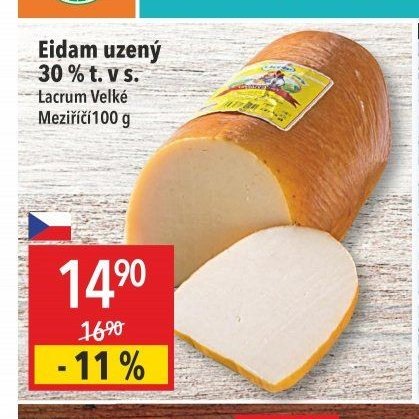 Eidam uzený 30 % t. v s.