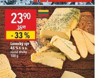 Lovecký sýr 45 % t. v s.
