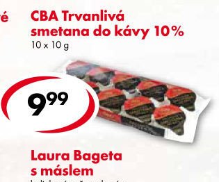 CBA Trvanlivá smetana do kávy 10%