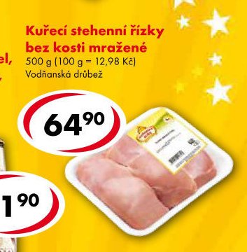 Kuřecí stehenní řízky bez kosti mražené