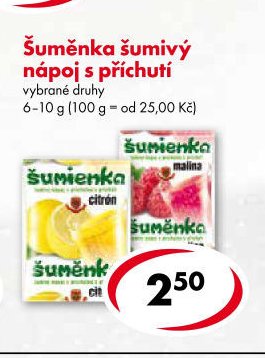 Šuměnka šumivý nápoj s příchutí