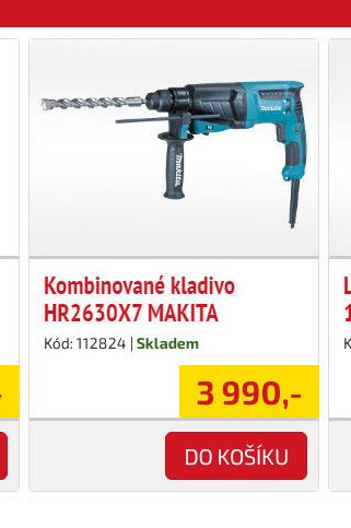 Kombinované kladivo HR2630X7 MAKITA - UNI HOBBY akcniletaky.com