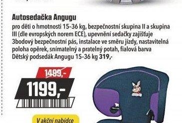 Autosedačka Angugu