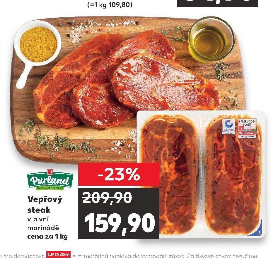 Vepřový steak v pivní marinádě