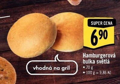 Hamburgerová bulka světlá