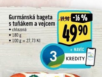 Gurmánská bageta s tuňákem a vejcem