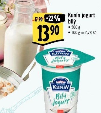Bílý jogurt Kunín