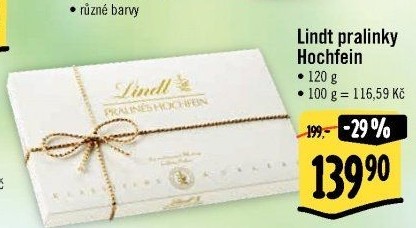 Bonboniéra Pralinky Hochfein Lindt