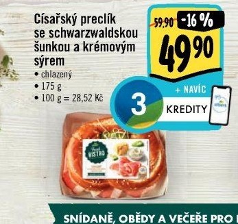 Císařský preclík Albert Fresh Bistro