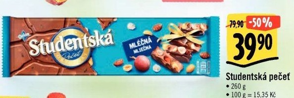 Čokoláda Studentská pečeť Orion