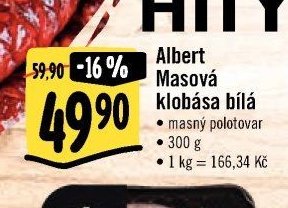 Albert Masová klobása bílá
