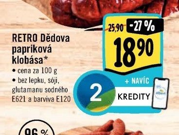 RETRO Dědova papriková klobása