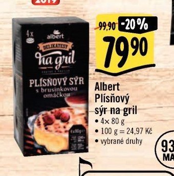 Albert Plísňový sýr na gril