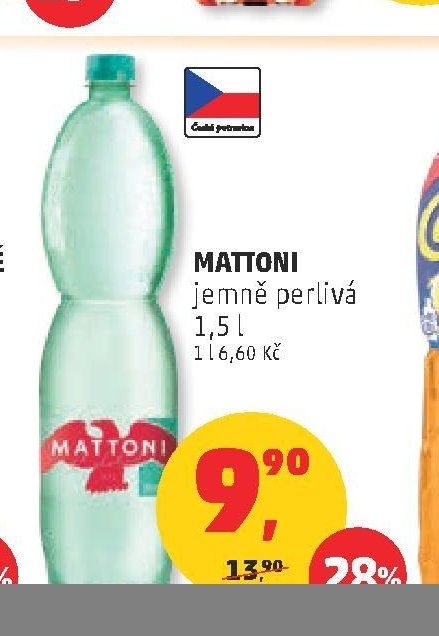 MATTONI jemně perlivá 1,5 l